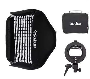 Софтбокс для спалаху Godox SFGV-G4040 "Easy" (40х40см) з кронштейном S та сіткою 16387 фото